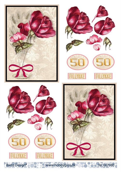 3D Barto Design Enkelt rose
